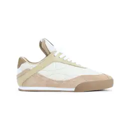 Chloé-Light Ocher Beige Leather Kick Sneakers-Donna 51977553576276