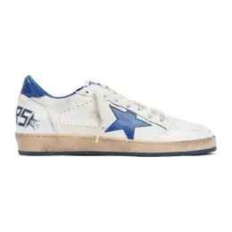 Golden Goose-White And Blue Ball Star Sneakers-Uomo 52096422707540
