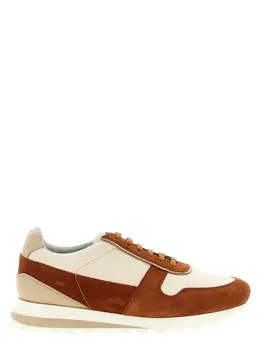 Brunello Cucinelli-Leather Suede Sneakers Multicolor-Uomo 52189384638804
