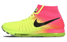 Кроссовки для бега All Out Flyknit женские с высоким верхом розовые/желтые Nike 845717-999