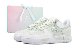 Кроссовки Nike Air Force 1 Skateboarding Shoes Unisex Low-top White/green, зеленый cw2288-111(team18-星芒绿影) | white/green