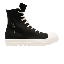 Кроссовки Rick Owens Wmns DRKSHDW Hollywood Pentagram High 'Black Milk', черный ds01e3800 doem9 9811 | black milk