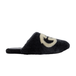 Кроссовки Gucci Wmns Faux-Fur Slipper 'Interlocking G - Black White', черный 719847 aaaul 1020 | interlocking g - black white