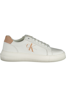 Кроссовки спортивные женские Calvin Klein с логотипом, белый / розовый 33706 | bianco