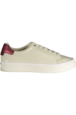 Кеды женские Calvin Klein, бежевый / бордовый 31283 | beige