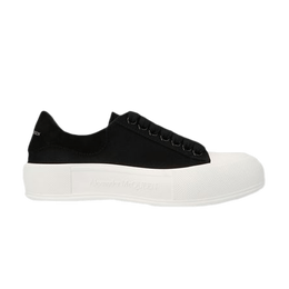 Кроссовки Alexander McQueen Wmns Deck Lace-Up Plimsoll 'Black', черный 654593 w4mv7 1070 | black