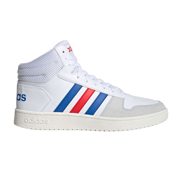Adidas Кроссовки Hoops 2.0 Mid 'White Blue Red', белый ee7382 | white blue red