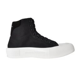 Кроссовки Alexander McQueen Deck Plimsoll High 'Black White', черный 666381 w4mv7 1070 | black white