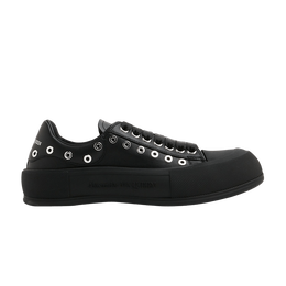Кроссовки Alexander McQueen Deck Plimsoll 'Black Eyelets', черный 729539 wiatd 1081 | black eyelets