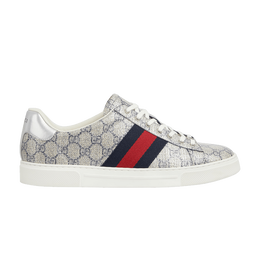 Кроссовки Gucci Ace 'GG Supreme Canvas - Beige Blue', кремовый 812047 fad2f 8742 | gg supreme canvas - beige blue