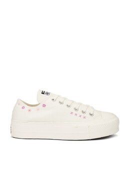 Converse Кеды Chuck Taylor All Star Lift с цветочной вышивкой, egret, sugar berry & cactus bud cnvr-wz405 | egret, sugar berry & cactus bud