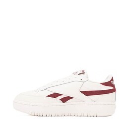 Кроссовки Womens Reebok Club C Double Revenge Athletic Shoe, цвет Chalk/Classic Burgundy 481226 | chalk/classic burgundy