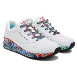Кроссовки Skechers Jgoldcrown street uno, white/multi hearts 1058028/46958 | white/multi hearts