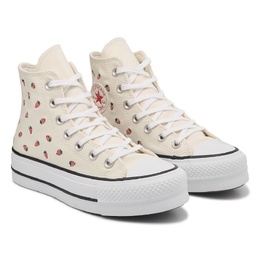 Кеды на платформе Chuck Taylor All Star Hi Lift от Converse, egret/strawberries 1049846/46845 | egret/strawberries