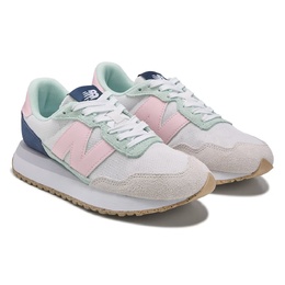 Кроссовки 237 retro New Balance, white/blue/pink 1053951/39205 | white/blue/pink