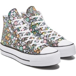 Кеды Chuck Taylor All Star Hi Lift Platform Sneaker Converse, черный/белый/цветочный мультиколор 1049846/43550 | black/white/multi floral