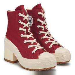 Кроссовки с платформой Chuck 70 de luxe heel platform Converse, red/ivory/black 1057436/00526 | red/ivory/black