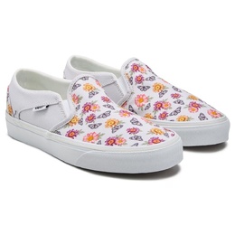 Кеды без шнурков Asher от Vans, серый/цветочный бабочка 1031311/32247 | grey/floral butterfly