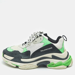 Balenciaga Multicolor Mesh and Nubuck Leather Triple S Clear Sole Low Top Sneakers Size 41 1166782