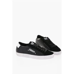 Кроссовки LEROJI из эко-кожи с вышитым логотипом Diesel, Black 0017337989 | black