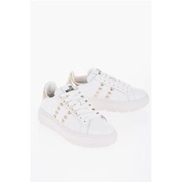 Низкие кеды LOVE из стеганой кожи BOLD40 с золотистым эффектом Moschino, White 0017334156 | white