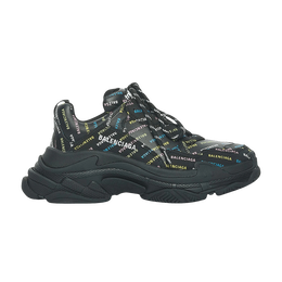 Кроссовки Balenciaga Triple S Sneaker 'Allover Logo - Black Multi', черный 536737 w2fa8 1083 | allover logo - black multi