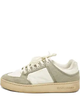 Saint Laurent SL/61 panelled suede sneakers 30346331