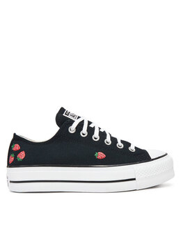 Тканевые кроссовки Chuck Taylor All Star Lift Platform Embroidered Strawberries A14935C Converse, черный 0000305511959 | schwarz