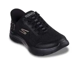 Hands Free Slip-ins GO WALK Flex Krysta Кроссовки - женские Skechers, Black/Pink 198376366377 | black/pink