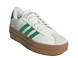 Кроссовки платформенные VL Court Bold - женские Adidas, White/Green 197613217984 | white/green