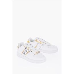 Кроссовки JEANS COUTURE из кожи MEYSSA с низким верхом и принтом Baroque M Versace, Black and White 0017352937 | black and white