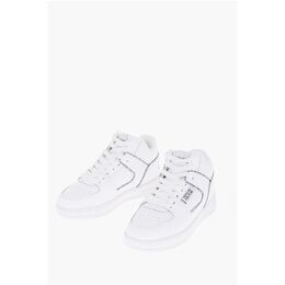 Кроссовки JEANS COUTURE из кожи MEYSSA с контрастным принтом Versace, White 0017439057 | white
