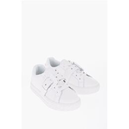 Низкие кожаные кеды JEANS COUTURE с крупным декоративным элементом Versace, White 0017352940 | white