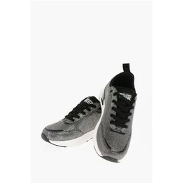 Низкие кеды JEANS COUTURE Lurex DYNAMIC Versace, Silver 0017350718 | silver
