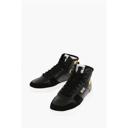 JEANS COUTURE Высокие кеды MEYSSA из кожи и ткани с Versace, Bicolor 0017350698 | bicolor