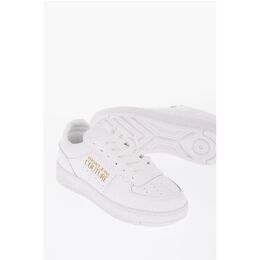Кроссовки JEANS COUTURE из кожи MEYSSA с низким верхом и блестками L Versace, White 0017352948 | white