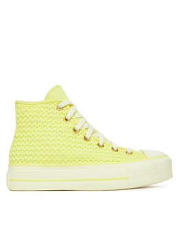 Тканевые кроссовки Chuck Taylor All Star Lift Platform Knit A14967C Converse, желтый 0000305512017 | gelb