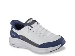 Hands Free Slip-Ins: Vapor Foam Slip-On Кроссовки - женские Skechers, White/Navy 197976722897 | white/navy