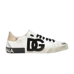 Кроссовки Dolce & Gabbana Portofino Vintage 'DG Logo Print - White Gold', белый cs2203 ao326 8g022 | white