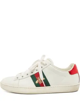 Gucci Ace Web-stripe leather sneakers 30337170