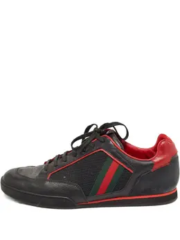 Gucci leather-trim Web-stripe sneakers 30306697