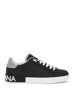 Мужские низкие кроссовки на шнуровке Dolce & Gabbana 4748280 | black/silver