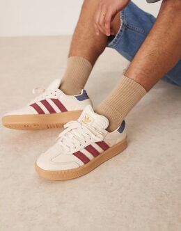 Кроссовки Adidas Samba XLG кремового и красного цвета 139874641 | cream