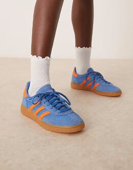 Синие и оранжевые кроссовки Adidas Handball Spezial 139874600 | mblue