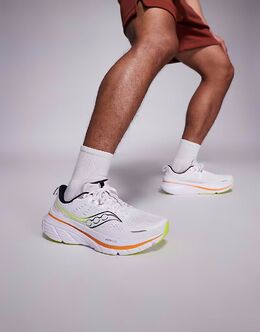 Кроссовки для бега Saucony Guide 18 белого цвета с кожурой 141068651 | white and peel