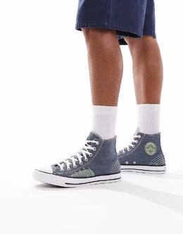 Кроссовки Converse Chuck Taylor All Star с отделкой из парусины синего цвета 108409496 | blue