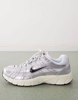 Кроссовки унисекс Nike P-6000 белого и серебристого цвета 139768354 | silver