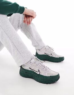 Кроссовки Nike P-6000 Premium серого и зеленого цвета 139768357 | grey