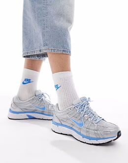 Кроссовки унисекс Nike P-6000 синего и серебристого цветов 139768353 | silver