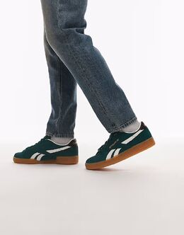 Кроссовки Reebok Club C Grounds в зелено-черных тонах 138682313 | dark green